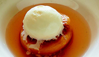 桃のコンポート&フローズンヨーグルト