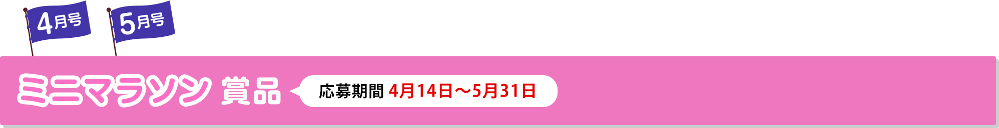 ミニマラソン(応募期間 4月14日～5月31日)